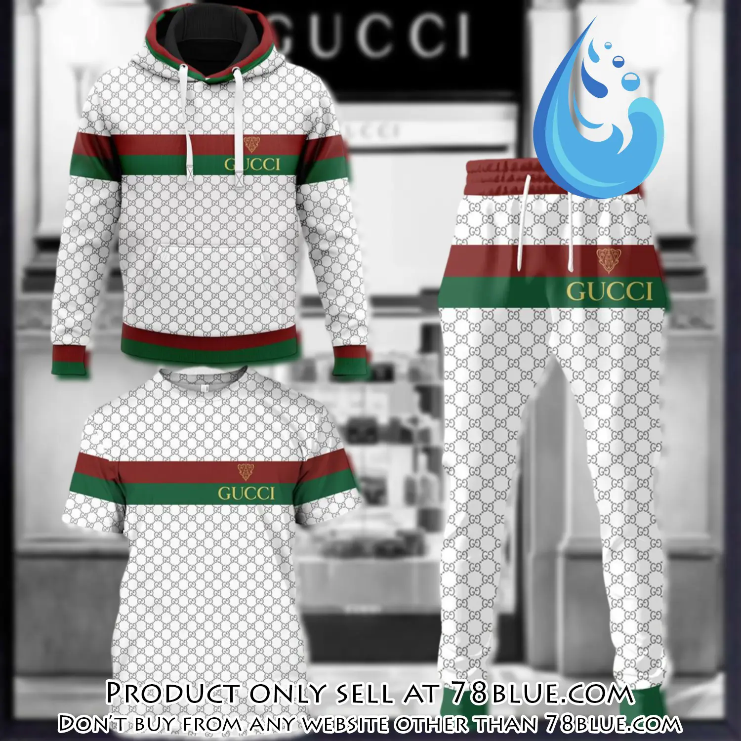 Gucci luxury brand combo tshirt hoodie long pants set trending 24 outfit sport lcs1038 78b0509470